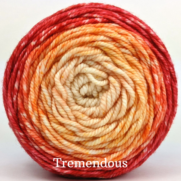 Knitcircus Yarns: Peachy Keen Panoramic Gradient, ready to ship yarn