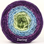 Knitcircus Yarns: Gone Glamping Gradient, dyed to order yarn
