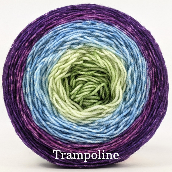 Knitcircus Yarns: Gone Glamping Gradient, dyed to order yarn