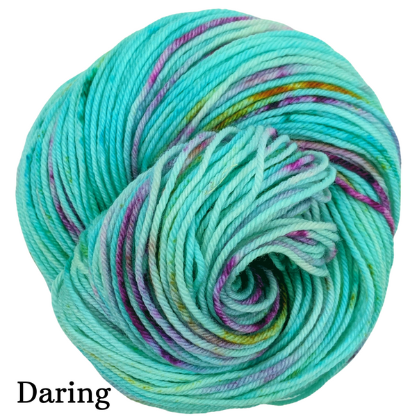 Knitcircus Yarns: We Scare Because We Care Speckled Skeins, ready to ship yarn