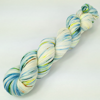 Knitcircus Yarns: Midwest Nice 100g Speckled Handpaint skein, Trampoline, ready to ship yarn