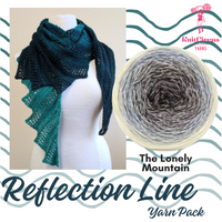 Reflection Line Shawl Yarn Pack, pattern not included, ready to ship
