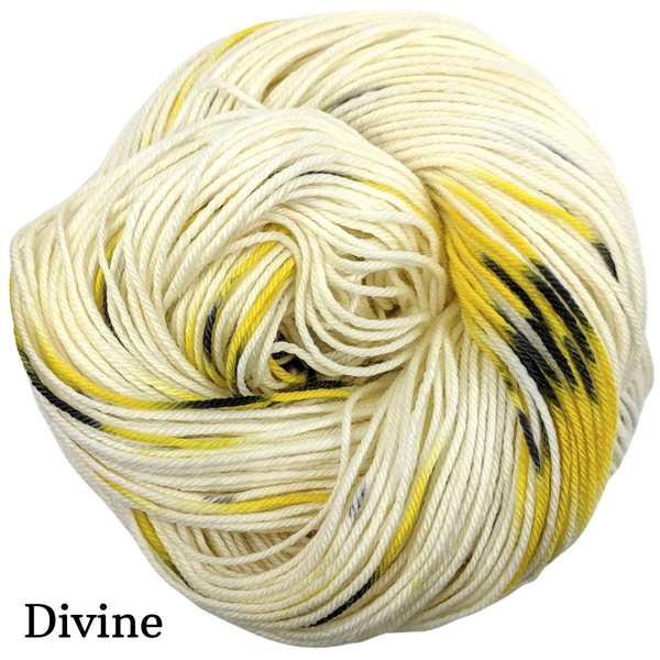 Knitcircus Yarns: Flight of the Bumblebee Speckled Skeins, ready to ship yarn