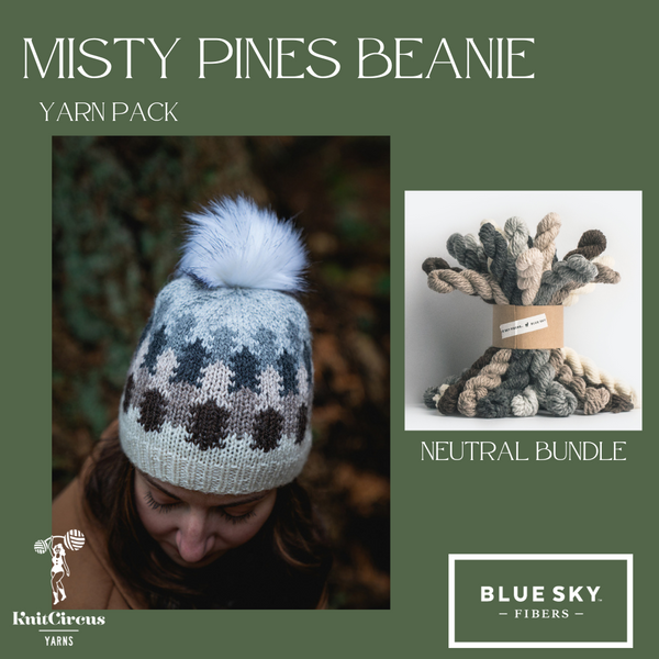 Misty Pines Beanie Yarn Pack, ready to ship