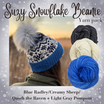CLOSED PREORDER: Suzy Snowflake Beanie Yarn Pack, pattern not included, dyed to order