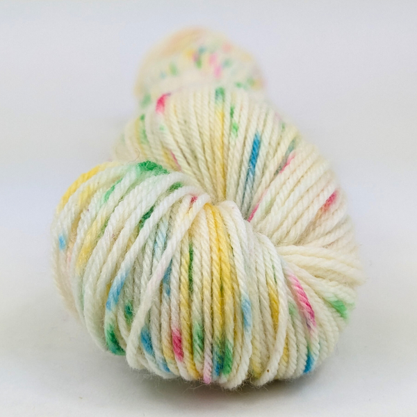 Knitcircus Yarns: Make Believe 50g Speckled Handpaint skein, Greatest of Ease, ready to ship yarn