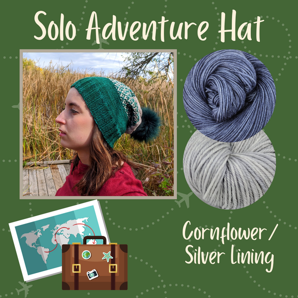 Solo Adventure Hat Yarn Pack, pattern not included, dyed to order
