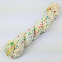 Knitcircus Yarns: Make Believe 50g Speckled Handpaint skein, Greatest of Ease, ready to ship yarn