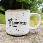 Knitcircus Ceramic Campfire Mug, ready to ship