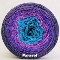 Knitcircus Yarns: The Knit Sky Panoramic Gradient, ready to ship yarn