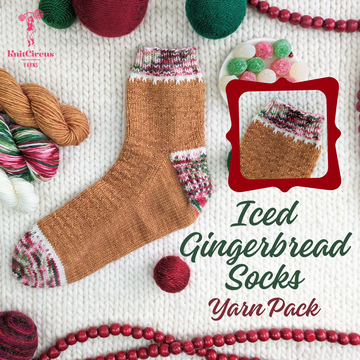 Iced Gingerbread Socks Yarn Pack, pattern not included, dyed to order PREORDER