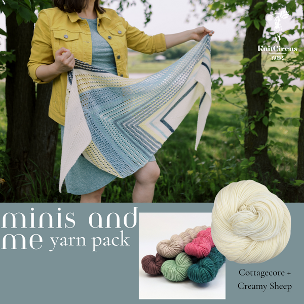 Minis and Me Yarn Pack, pattern not included, dyed to order
