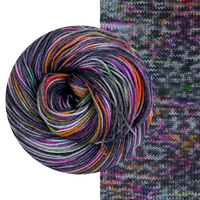 Knitcircus Yarns: Rainbow in the Dark Speckled Skeins, ready to ship