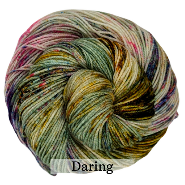 Knitcircus Yarns: Among the Wildflowers Speckled Skeins, ready to ship yarn