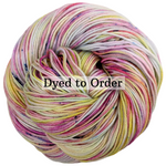 Knitcircus Yarns: Easy Peasy Lemon Squeezy Speckled Skeins, dyed to order yarn