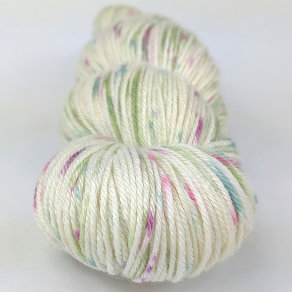 Knitcircus Yarns: Sleigh Ride 100g Speckled Handpaint skein, Parasol, ready to ship yarn