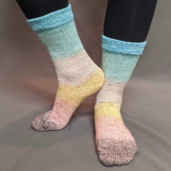 Knitcircus Yarns: Home on the Range Panoramic Gradient Matching Socks Set (large), Greatest of Ease, ready to ship yarn