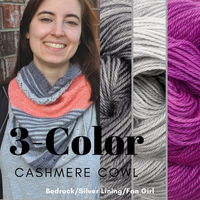 3 Color Cashmere Cowl Kit, dyed to order