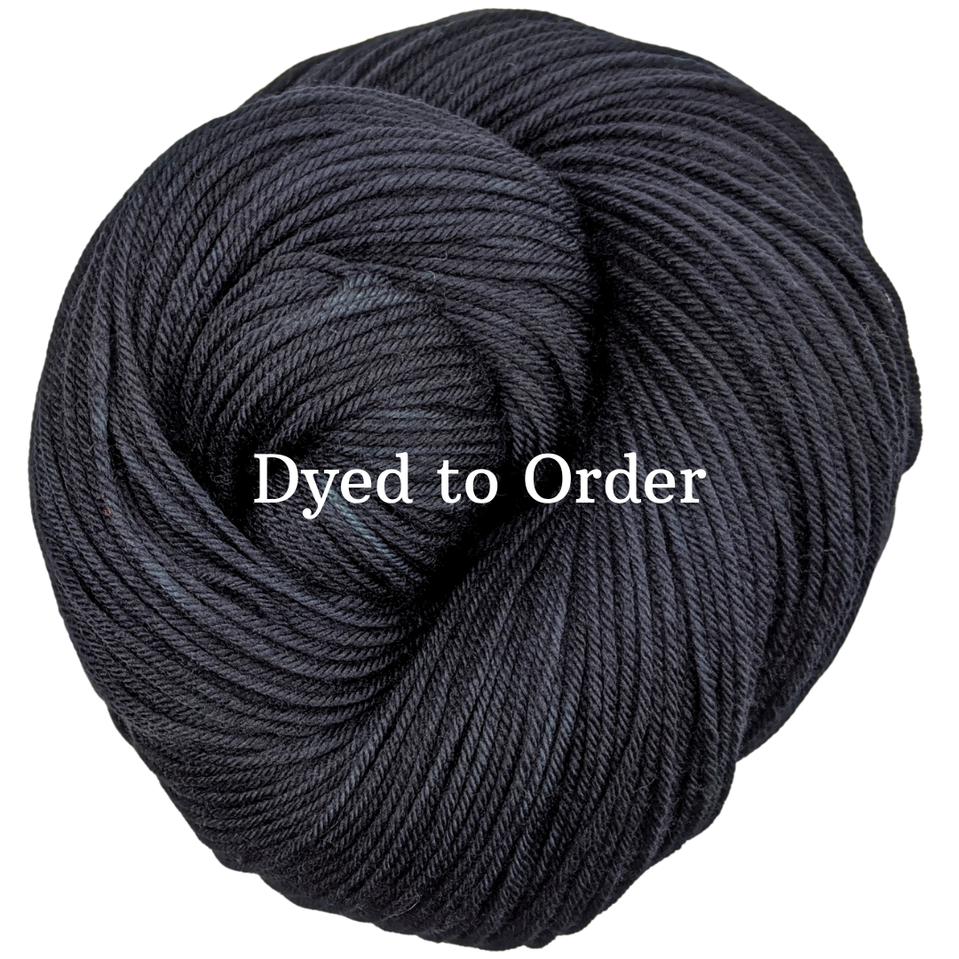 Quoth the Raven Semi-Solid skeins, dyed to order  - Knitcircus Yarns