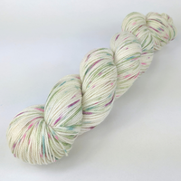 Knitcircus Yarns: Sleigh Ride 100g Speckled Handpaint skein, Parasol, ready to ship yarn