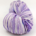 Knitcircus Yarns: Sugared Violets 100g Speckled Handpaint skein, Greatest of Ease, ready to ship yarn