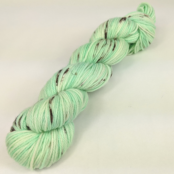 Knitcircus Yarns: Mint Chocolate Chip 100g Speckled Handpaint skein, Ringmaster, ready to ship yarn - SALE