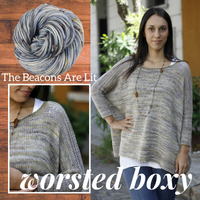 Worsted Boxy Sweater Kit, dyed to order