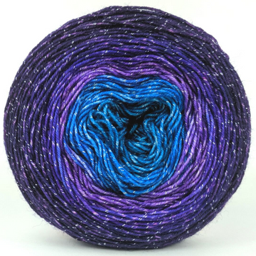 Knitcircus Yarns: The Knit Sky 100g Panoramic Gradient, Sparkle, ready to ship yarn