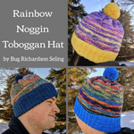 Rainbow Noggin Toboggan Yarn Pack, pattern not included, ready to ship