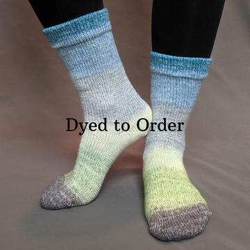Knitcircus Yarns: Growing Like A Weed Panoramic Gradient Matching Socks Set, dyed to order yarn