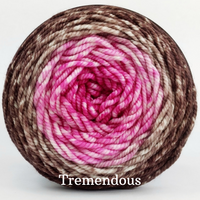 Knitcircus Yarns: Chocolate and Flowers Panoramic Gradient, dyed to order yarn