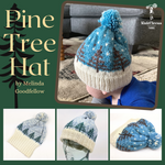 Pine Tree Hat Yarn Pack, pattern not included, dyed to order