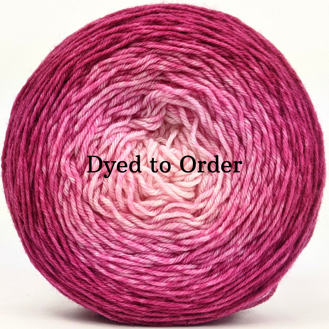 Knitcircus Yarns: A Rose by Any Other Name Chromatic Gradient, dyed to