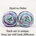 Knitcircus Yarns: Vaporwave Modernist Matching Socks Set, dyed to order yarn