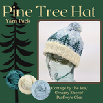 Pine Tree Hat Yarn Pack, pattern not included, dyed to order