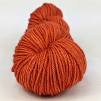 Knitcircus Yarns: Rhymes With Orange 100g Kettle-Dyed Semi-Solid skein, Daring, ready to ship yarn