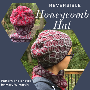 Reversible Honeycomb Hat Yarn Pack, pattern not included, ready to ship