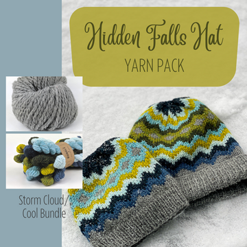 Hidden Falls Hat Yarn Pack, pattern not included, ready to ship