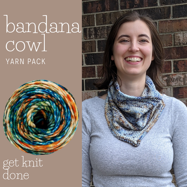 Bandana Cowl Yarn Pack, pattern not included, ready to ship