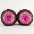 Knitcircus Yarns: Chocolate and Flowers Panoramic Gradient Matching Socks Set (medium), Greatest of Ease, ready to ship yarn