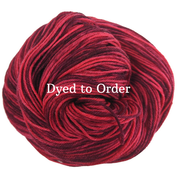 Knitcircus Yarns: Ruby Slippers Kettle-Dyed Semi-Solid skeins, dyed to order yarn