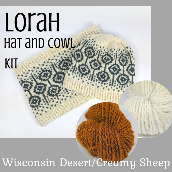 Lorah Hat and Cowl Kit, ready to ship