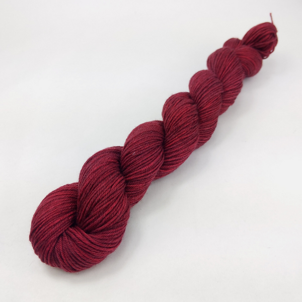 Knitcircus Yarns: Cranberry Sauce 50g Kettle-Dyed Semi-Solid skein, Greatest of Ease, ready to ship yarn