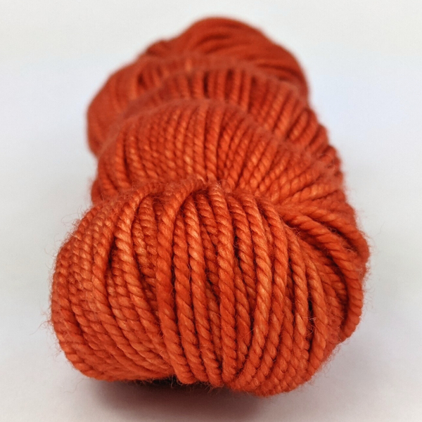 Knitcircus Yarns: Rhymes With Orange 100g Kettle-Dyed Semi-Solid skein, Tremendous, ready to ship yarn