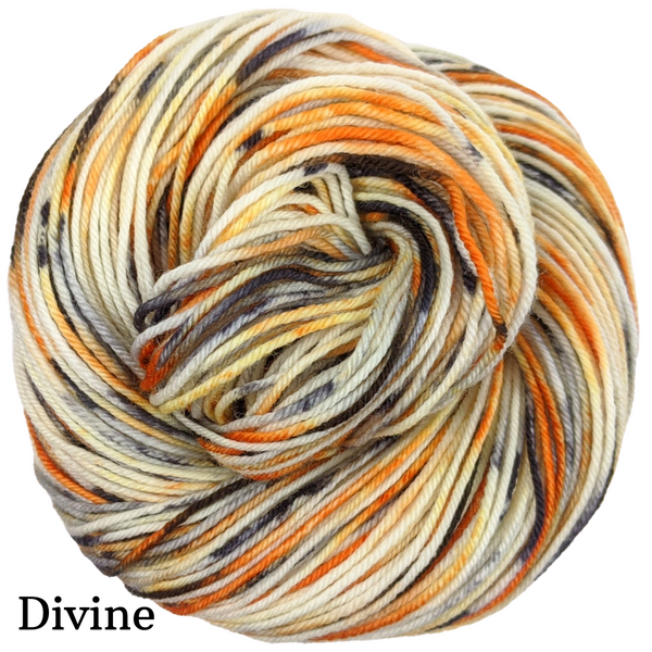 Knitcircus Yarns: Trick or Treat Speckled Skeins, ready to ship yarn