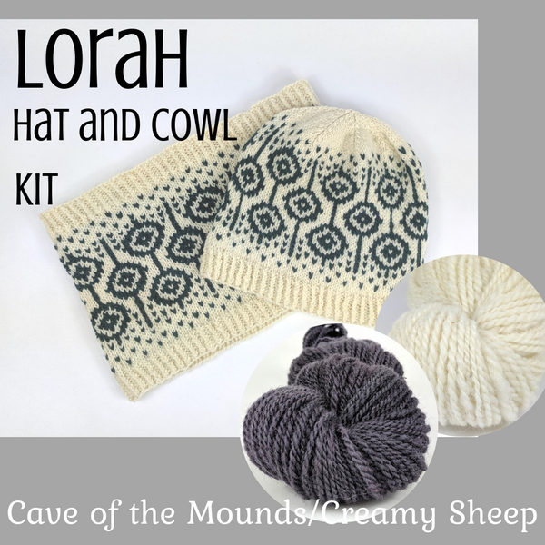 Lorah Hat and Cowl Kit, dyed to order