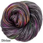 Knitcircus Yarns: Rainbow in the Dark Speckled Handpaint Skeins, dyed to order yarn
