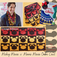 Mickey Mouse and Minnie Mouse Ombre Cowl Kit, dyed to order