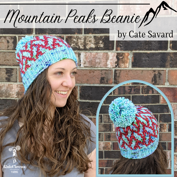 Mountain Peaks Beanie Yarn Pack, pattern not included, dyed to order