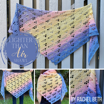 Lighter Than Air Crochet Shawl Yarn Pack, pattern not included, dyed to order